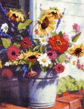 01534 Корзина цветов (Bucket of Flowers), Dimensions