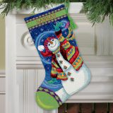 71-09143 Носок "Счастливый Снеговик" (Happy Snowman Stocking), Dimensions