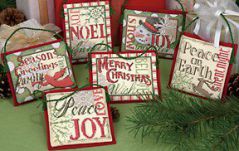 08827 Игрушки с пожеланиями (Christmas Sayings Ornaments), Dimensions