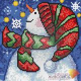 1264 Новогодний снеговик, Алмазная Мозаика