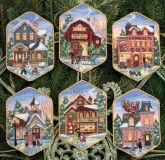 08785 Ёлочные украшения "Сельские Мотивы" 6 шт. (Christmas Village Ornaments), Dimensions