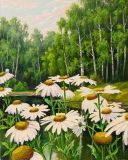 1239 Ромашки у пруда, Алмазная Мозаика
