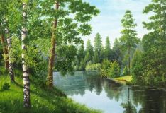 1243 Река в лесу, Алмазная Мозаика