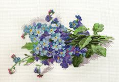 06.002.51 Букет незабудок по рисунку К.Кляйн, Марья Искусница