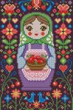1325 Матрёшка с яблоками, Алмазная Мозаика