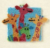 73403 Жирафы (Giraffes), 15х15, ковровая техника (продергивание), Dimensions
